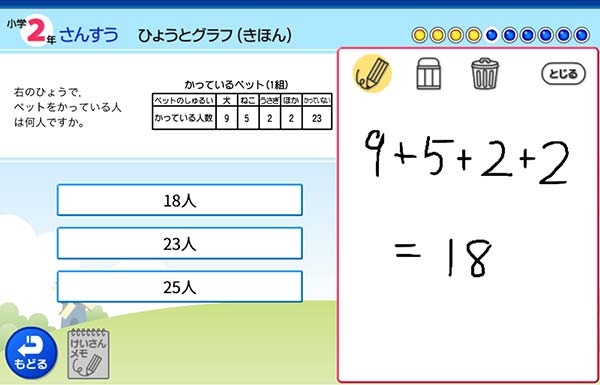 2年　算数「ひょうとグラフ」