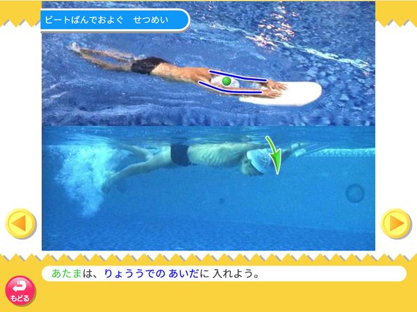 体育「水あそび　ビートばんでおよぐ」