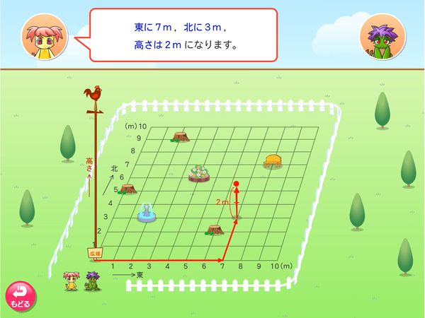 算数「立体　位置の表し方」