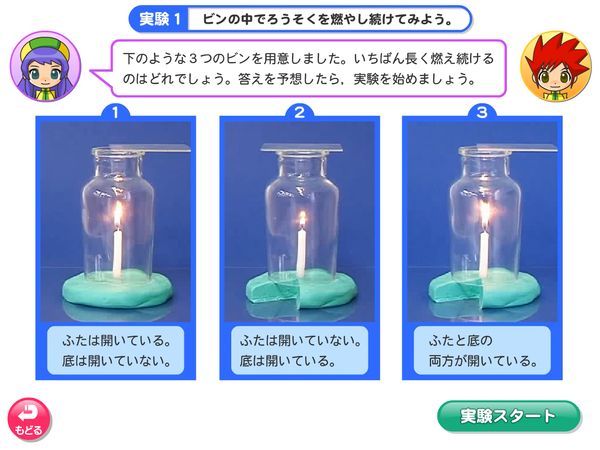 理科「ものの燃え方」
